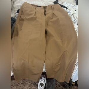 WHBM Luna Wide Leg Trousers, Camel, Sz 6